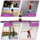 Trave di equilibrio pieghevole per ginnastica, 210 cm, antiscivolo, viola 3