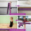 Trave di equilibrio pieghevole per ginnastica, 210 cm, antiscivolo, viola 4