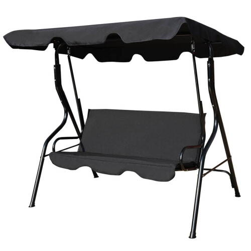 3-Seater Garden Swing with Adjustable Canopy 1