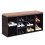 Shoe Bench with Cushion, Adjustable Shelves, Brown Wood 4