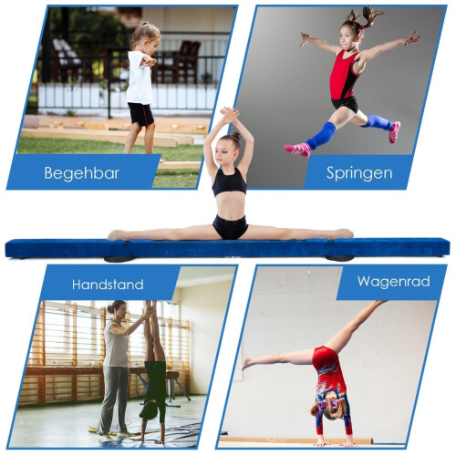 Foldable Gymnastics Balance Beam, 210cm, Suede-Like Surface 2