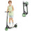 Adjustable Height Kids Scooter, Foldable, Black/Green Wheels 1