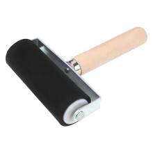 Large Brayer Roller with Ergonomic Wooden Handle for Even Ink Coverage and Easy Cleaning Crafts