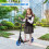 Kids Kick Scooter with LED Wheels, Adjustable Handle, Black/Blue 4