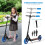 Kids Kick Scooter with LED Wheels, Adjustable Handle, Black/Blue 5