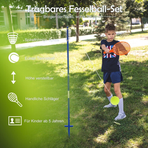 Kannettava säädettävä tetherball-setti mailoilla 2
