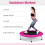 Foldable 97 cm Pink Trampoline for Kids, 150 kg Capacity 5