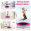 Foldable 97 cm Pink Trampoline for Kids, 150 kg Capacity 3