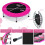 Foldable 97 cm Pink Trampoline for Kids, 150 kg Capacity 2