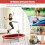Foldable Fitness Trampoline with Adjustable Handle, Red, 150kg Capacity 5