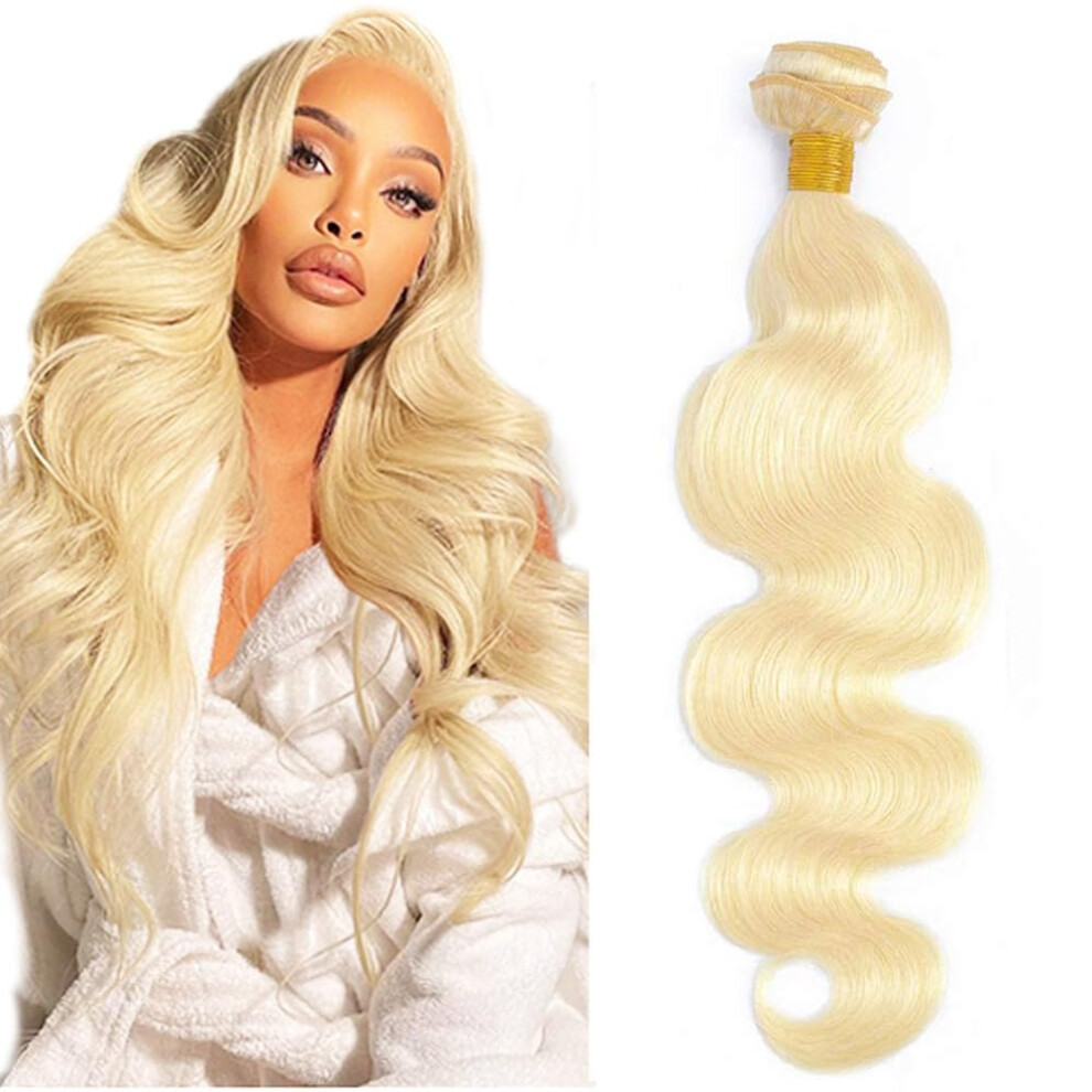 Unisex 613 Blonde Human Hair Bundle Brazilian Virgin Remy Body Wave Extensions 22 Inch 100G