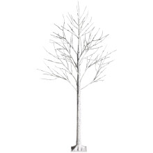 Abedul artificial de 180 cm con 96 luces LED