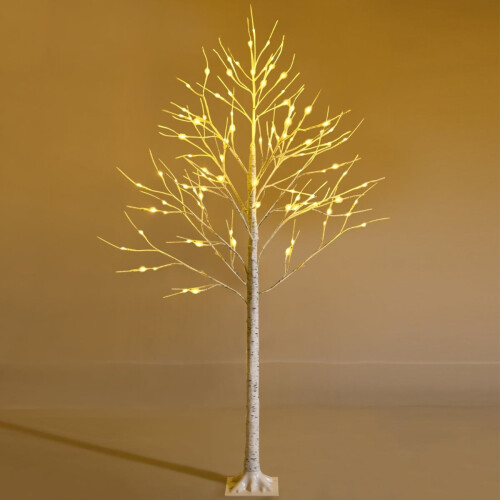 Abedul artificial de 180 cm con 96 luces LED 1