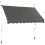 Toldo de balcón ajustable con manivela, 250x120 cm, gris 2