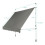 Toldo de balcón ajustable con manivela, 250x120 cm, gris 3