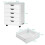 Mobile File Cabinet with 5 Drawers, White, 48x39.5x65.5 cm 3