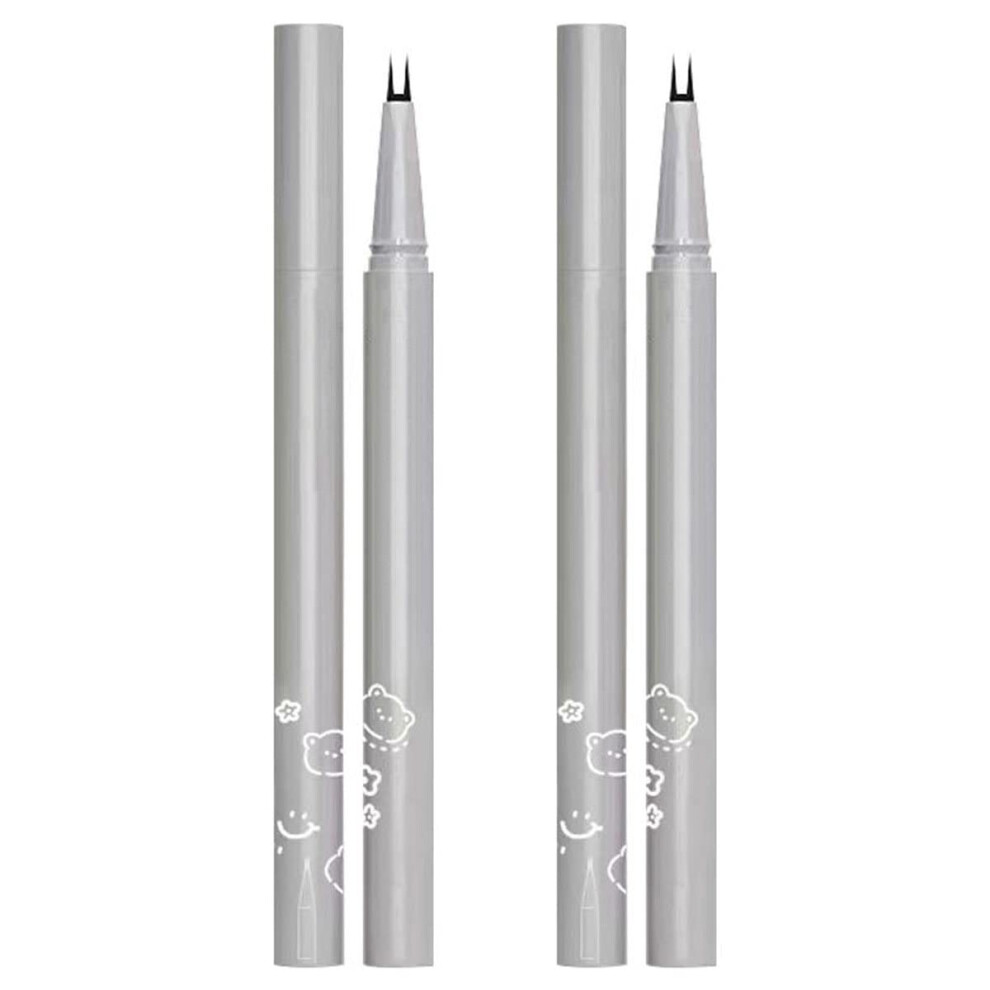 Lower Lash Eyeliner Pencil with Dual Tip, Waterproof AntiSmudge, LongLasting Sweat Proof, 2pcs