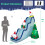 Tobogán inflable navideño con osos y luces LED 2