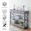 Mesa de console com gaveta, 3 níveis, madeira, 100x30x80 cm, cinza 1