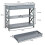 Mesa de console com gaveta, 3 níveis, madeira, 100x30x80 cm, cinza 3