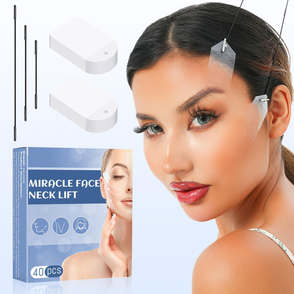 Face Lift Tape Invisible Waterproof Elastic Lifting Rope for Double Chin and Wrinkle Smoothing 40PCS
