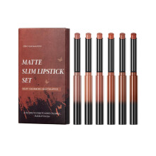 Matte Liquid Lipstick Set Waterproof 6PCS Long Lasting Velvet Lip Gloss Non Transfer for Women