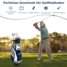 Bolsa de golf con 14 divisores completos, azul marino/gris