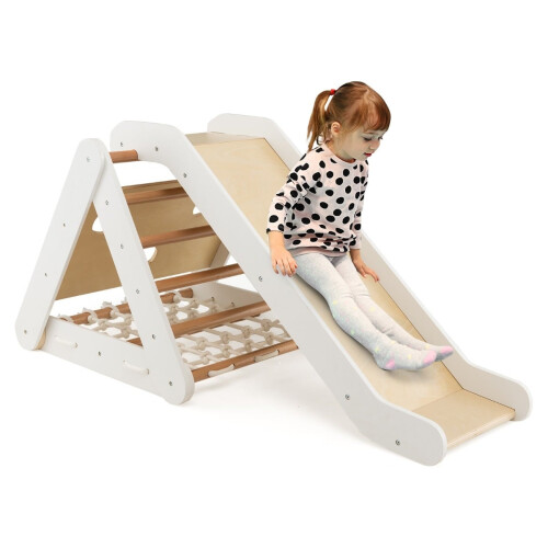 Brinquedo de escalada para bebês - Conjunto triangular 4 em 1 com rampa 2