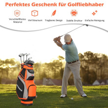 Bolsa de golf ligera con 14 divisores completos, color negro y rojo