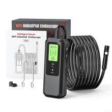 Industrial Borescope 8mm Dual Lens IP67 Waterproof 2K HD Inspection Camera with 5m Cable TypeC Charging