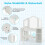 Kids Vanity & Desk Set with Tri-Fold Mirror, White 4