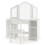 Kids Vanity & Desk Set with Tri-Fold Mirror, White 2
