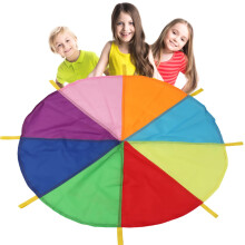 Parachute Cloth 3 Meter With Handles Eight Colors For Gym Class And Strength Training For Kids And Adults Team