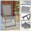 Outdoor Folding Chair Set, High Back, Breathable Fabric 5