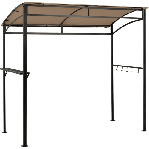 Weatherproof Grill Gazebo, Metal Frame, Shelf & Hooks 1
