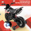 12V Kinder-Elektromotorrad mit Stützrädern, Rot 5