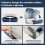 Set di sedili per barca, 2 pezzi, pieghevoli, blu e bianco, PVC 5