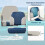 Set di sedili per barca, 2 pezzi, pieghevoli, blu e bianco, PVC 4