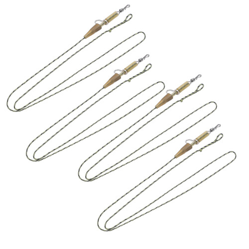 Hybrid Camo Leadcore Carp Fishing Leaders Replaceable 1.2m Set 2