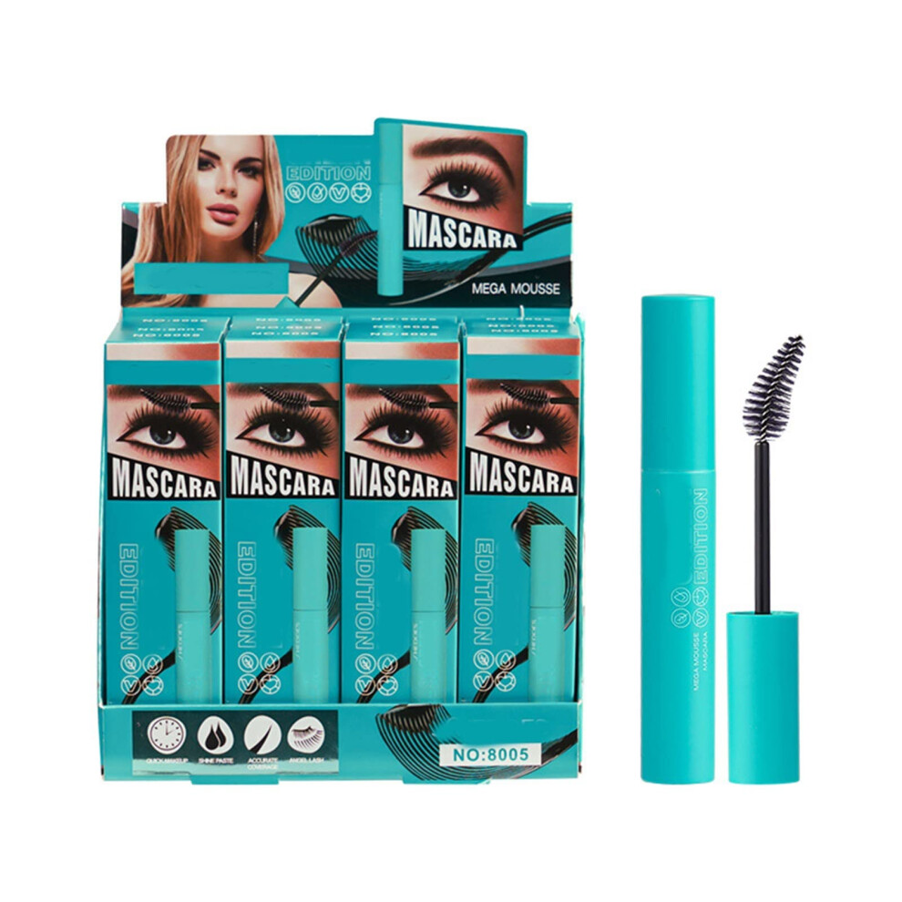 Black 4D Silk Fiber Mascara Long Lasting Curling Nonclumping Eyelash Makeup Set