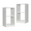 2-Tier Wooden Bookshelf Set with Anti-Tip, White 1