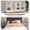 2-Tier Wooden Bookshelf Set with Anti-Tip, White 5