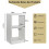 2-Tier Wooden Bookshelf Set with Anti-Tip, White 2