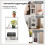 2-Tier Wooden Bookshelf Set with Anti-Tip, White 3