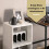 2-Tier Wooden Bookshelf Set with Anti-Tip, White 4