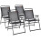 4-Piece Black Folding Garden Chairs with Armrests 3