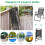 4-Piece Black Folding Garden Chairs with Armrests 4