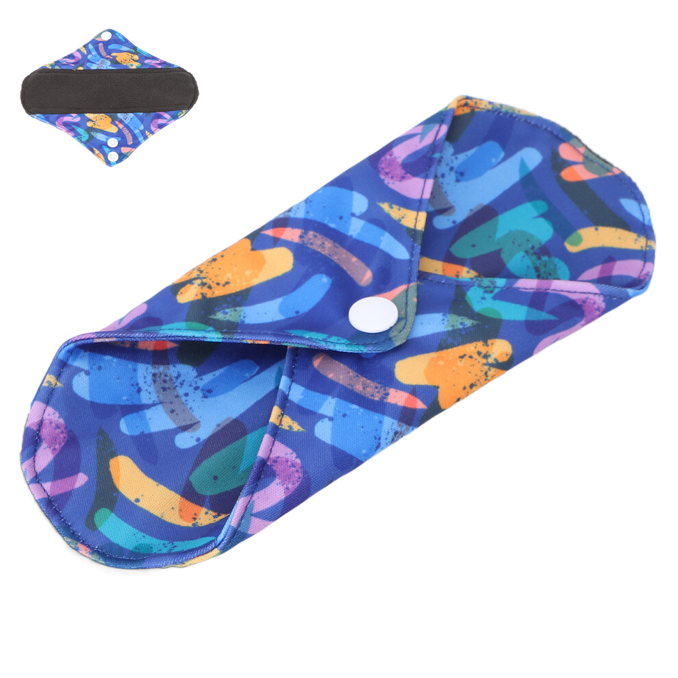 Reusable Bamboo Charcoal Leakproof Sanitary Pads for Women SG46, 18x18cm