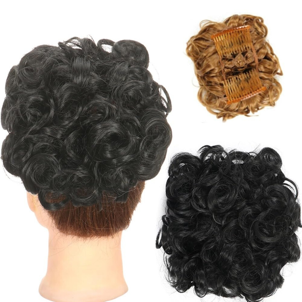 Unisex Messy Bun Hair Piece Clipon Curly Hair Extension With Claw Clip For Women Natural Updo Styles