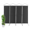 4-Panel Folding Room Divider, Gray, 221 x 188 cm 1